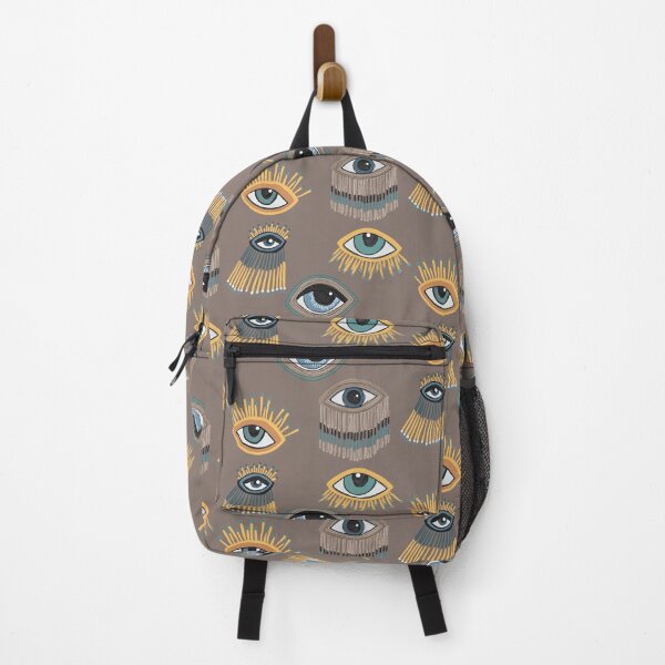 Item preview, Evil Eyes pattern on Taupe designed and sold by Quick Brown Fox Canada.