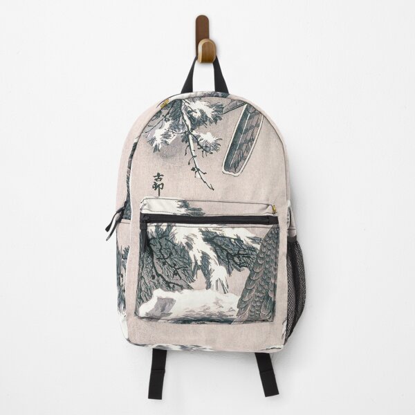 Item preview, Goshawk on Snow-covered Pine Bough designed and sold by redoARTstore.