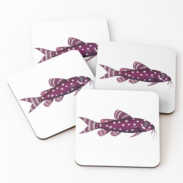 Item preview, Polka dot squeaker, black clown catfish, Fish Art - Vintage Print designed and sold by Studio66Designs.