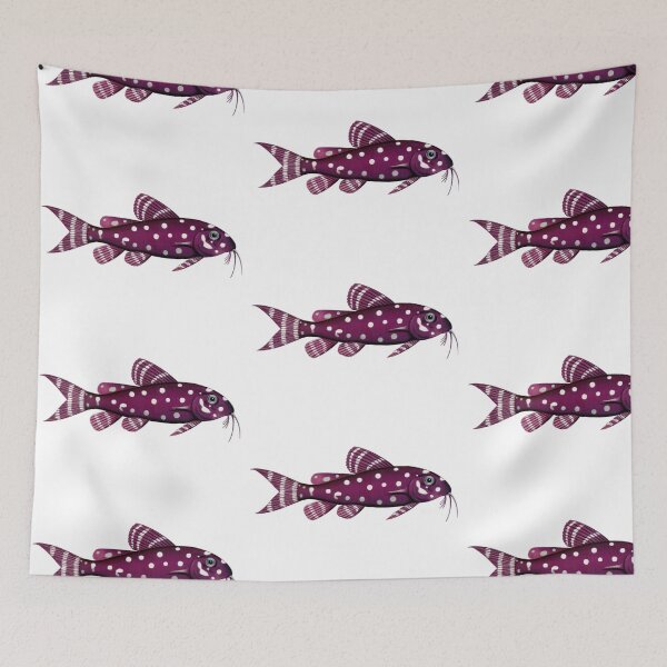 Item preview, Polka dot squeaker, black clown catfish, Fish Art - Vintage Print designed and sold by Studio66Designs.