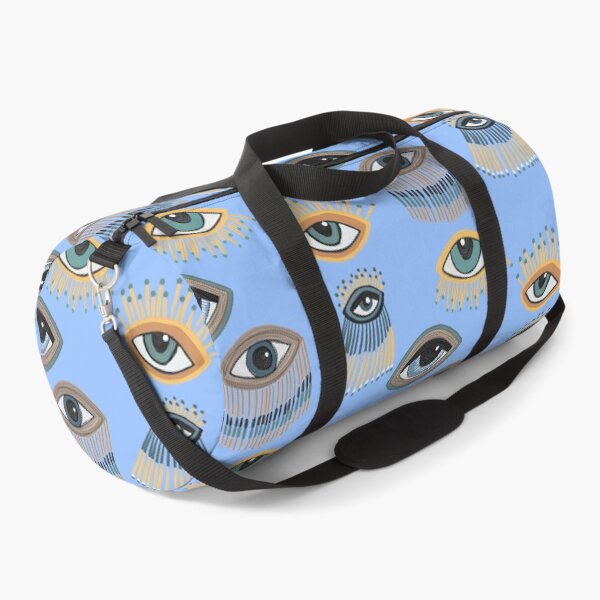 Item preview, Evil Eyes pattern on Sky Blue designed and sold by Quick Brown Fox Canada.