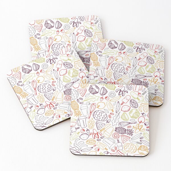 Item preview, Vector white fruit popsicle hand drawn doodle repeat pattern designed and sold by jamiesoondesign.