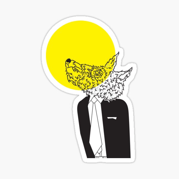 Wolf in Men's Clothing Sticker