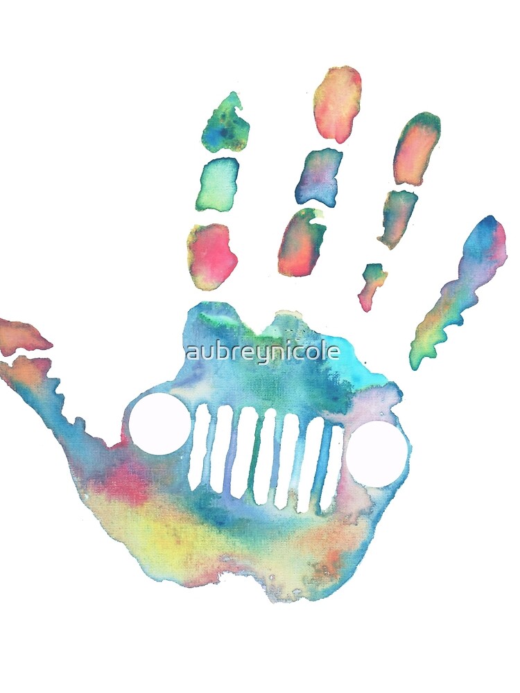 Watercolor Jeep wave by aubreynicole