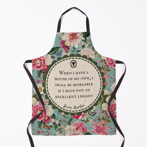 Item preview, Jane Austen Library Quote, Literary, Bookish, Book Lover, Vintage Floral Flowers designed and sold by CultandObscure.