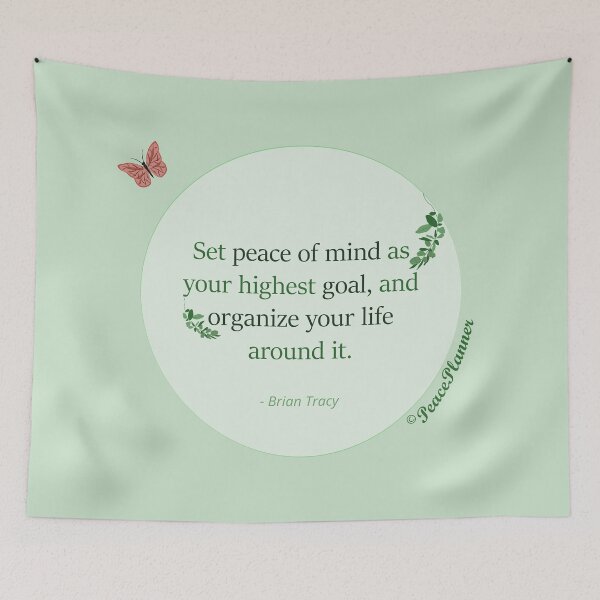 Item preview, Peace of mind quote design with butterfly designed and sold by PeacePlanner.