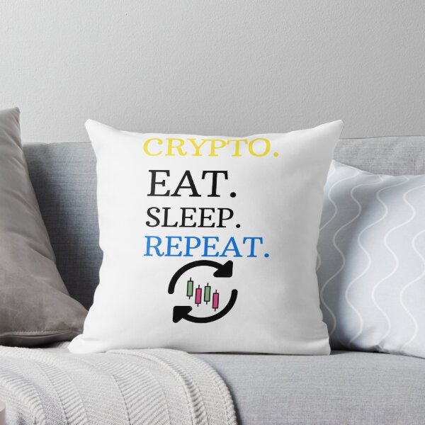 Artikelvorschau, Krypto-Eat-Sleep-Crypto-Wiederholung entworfen und verkauft von 77ART.