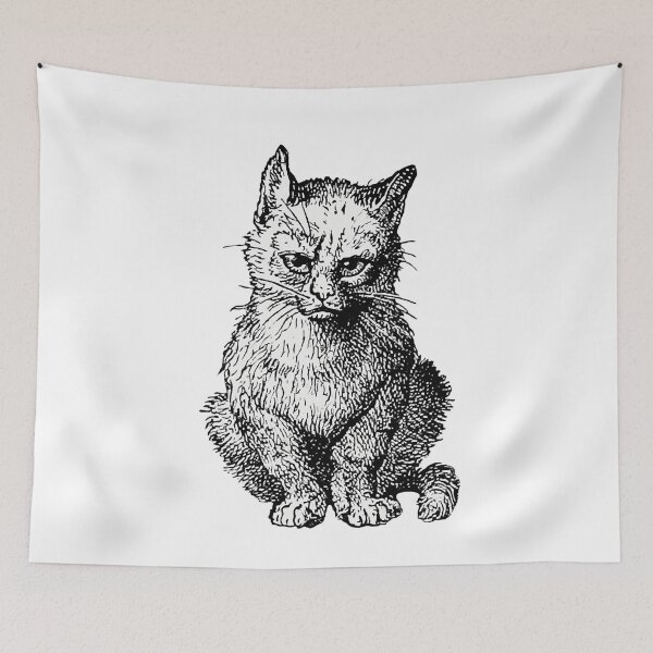 Item preview, Victorian Style Cat Engraving designed and sold by redoARTstore.
