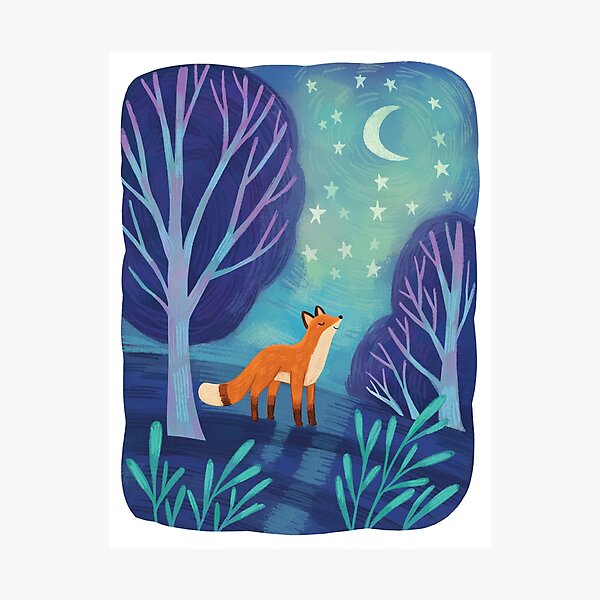 Item preview, Little Fox In The Moonlight designed and sold by michelledraws.