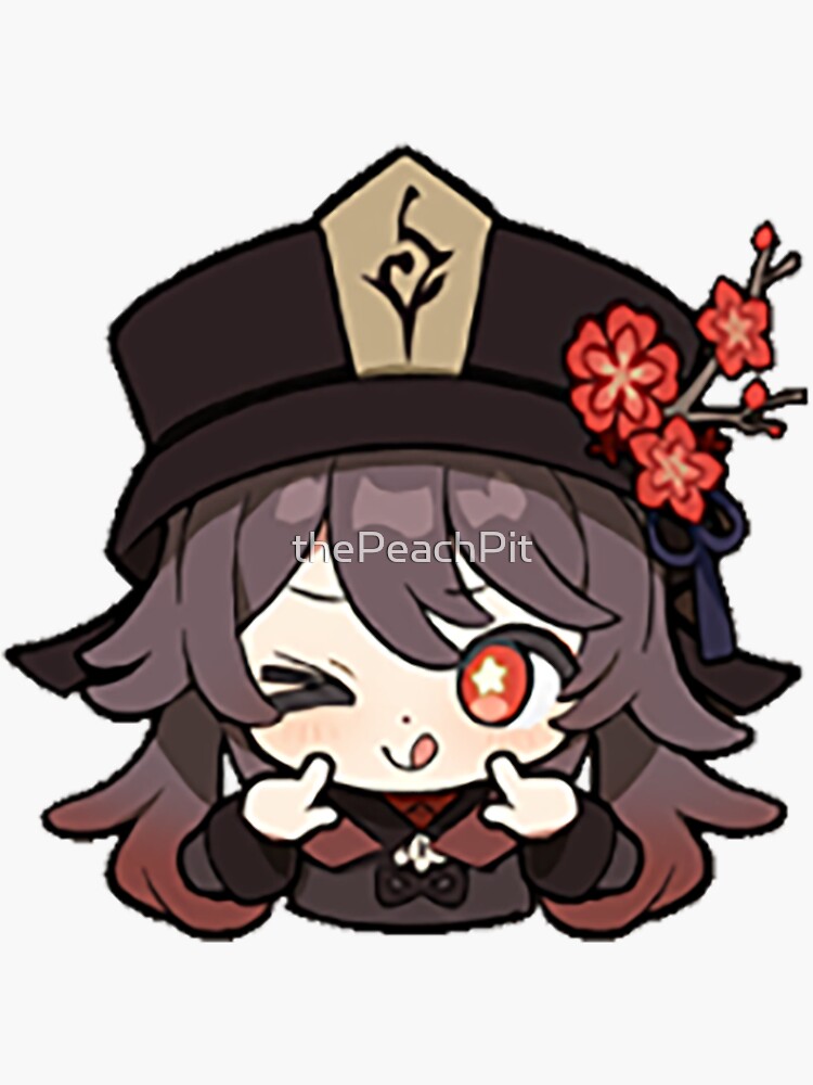 "Genshin Impact Hu Tao Chibi" Sticker for Sale by thePeachPit | Redbubble