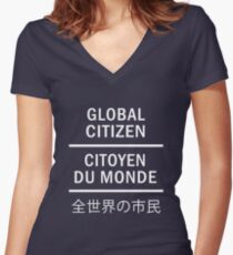 Global Citizen Fitted V-Neck T-Shirt
