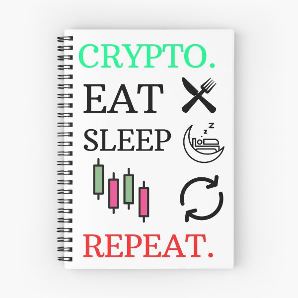 Artikelvorschau, Krypto-Eat-Sleep-Crypto-Wiederholung entworfen und verkauft von 77ART.
