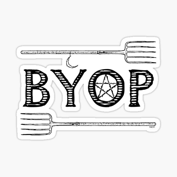 Bring Your Own Pitchfork - for BRIGHT colors! Sticker