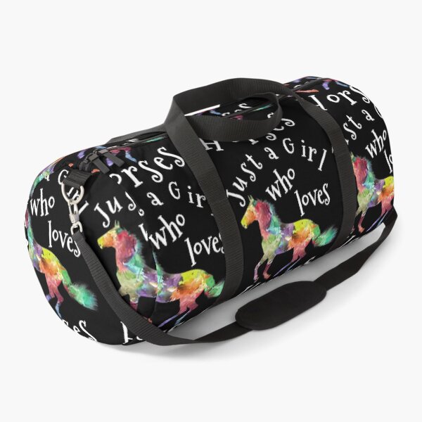 Just a Girl Who Loves Horses Gift for Horse Lovers Girls Duffle Bag