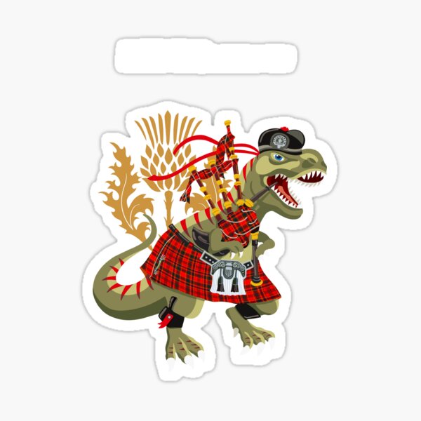 Clanosaurus Rex MUNROsaurus rex MUNRO Scotland Ireland Plaid Family Tartan Sticker
