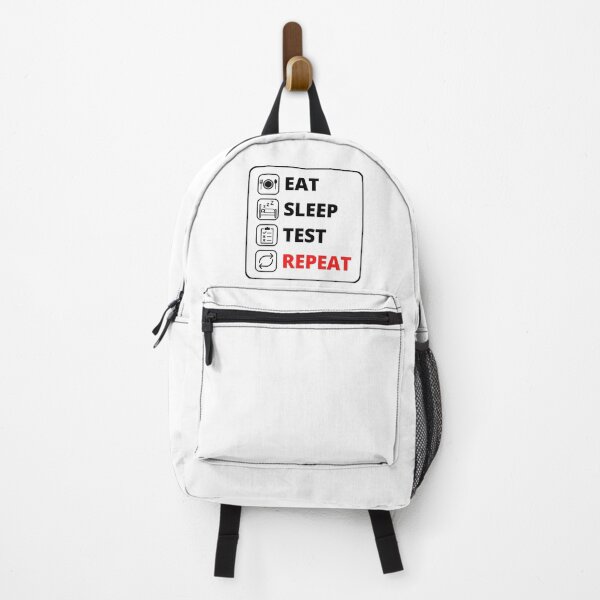 Item preview, Eat Sleep Test Repeat - Life of a QA Engineer (with border) designed and sold by OlivDesignsCo.