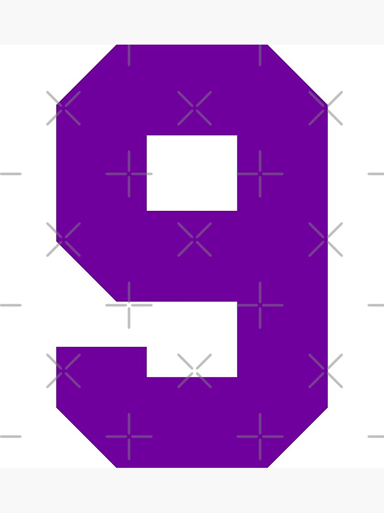 Number 9 Sports Purple