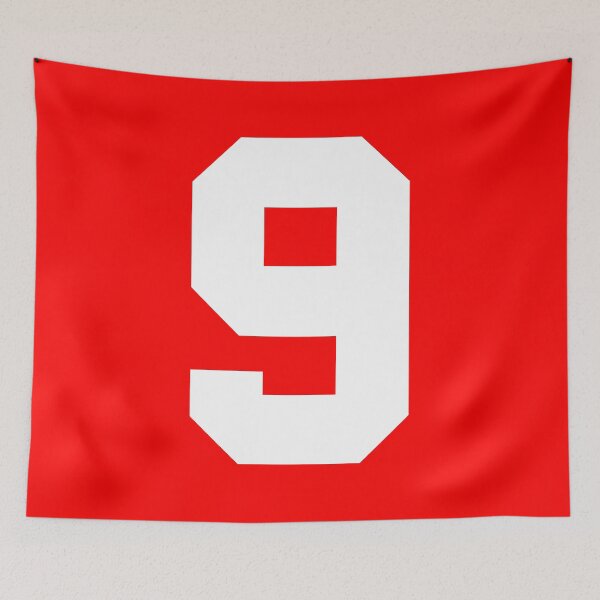 Item preview, Number 9 Sports Red designed and sold by Shariss.
