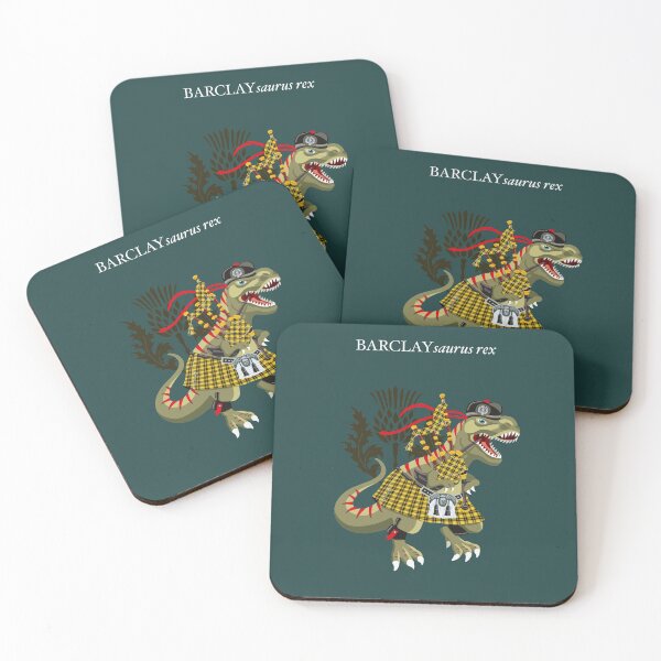 Item preview, Clanosaurus Rex BARCLAYsaurus rex Barclay Scotland Ireland Plaid Family Tartan designed and sold by Lisa Rotenberg.