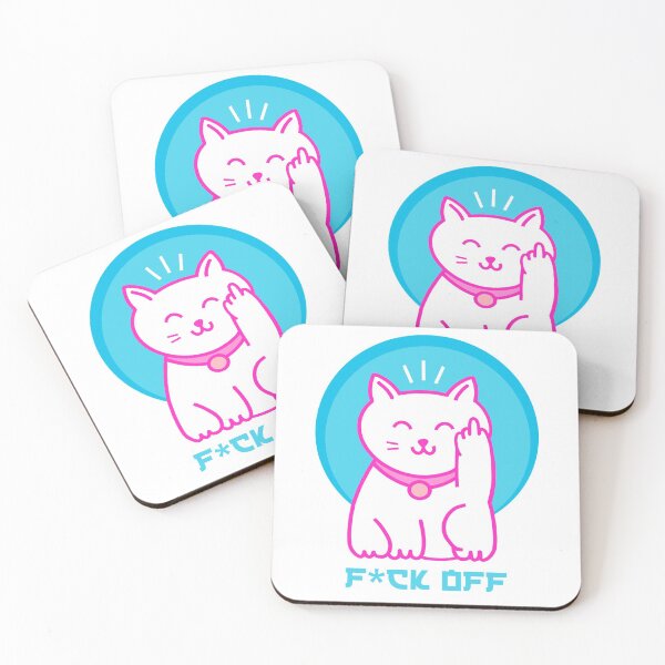Item preview, F*ck off maneki-neko designed and sold by Theresa Ahlman.