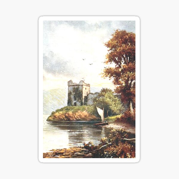 Item preview, Vintage Illustration of Urquhart Castle, Loch Ness designed and sold by yourscotland.