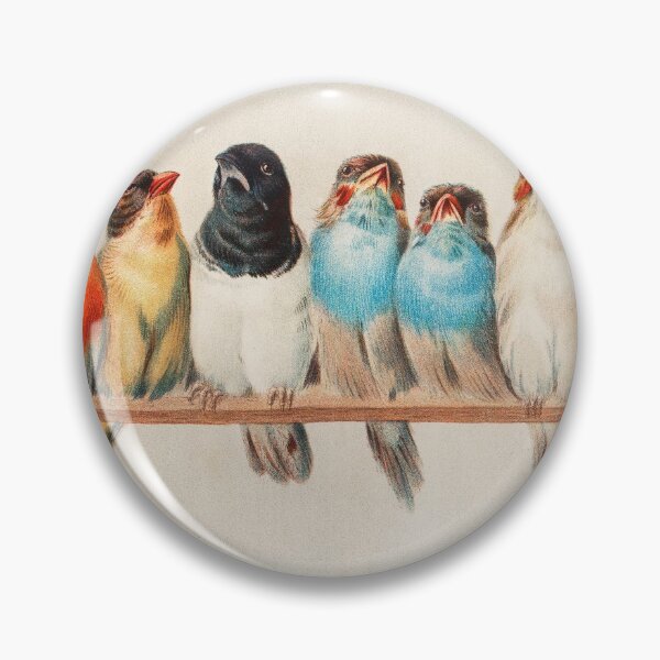 Item preview, Art Print A Perch of Birds vintage illustration wall art print and poster design designed and sold by Alijoy1359.