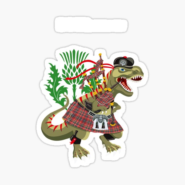 Item preview, Clanosaurus Rex INNESsaurus rex INNES Scotland Ireland Plaid Family Tartan designed and sold by Lisa Rotenberg.