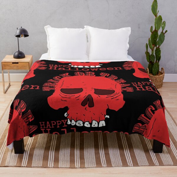 Item preview, Trick or Treat Happy Red Halloween Skull designed and sold by 133DandC.