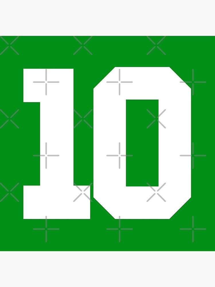 Number 10 Sports Green Poster for Sale by Shariss