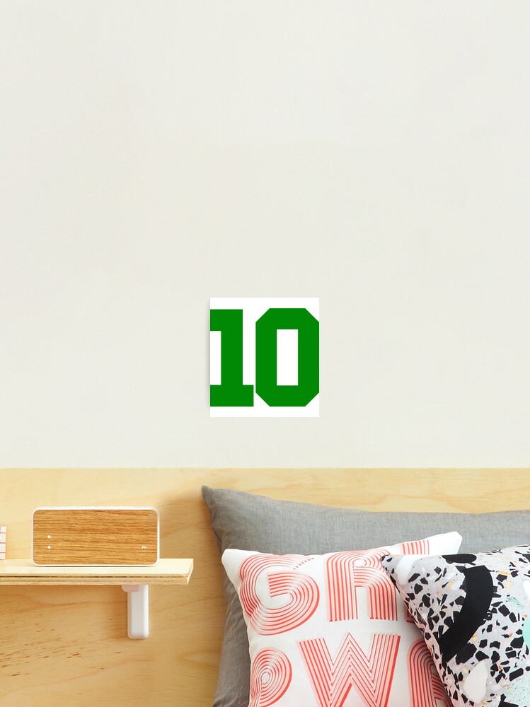 Number 10 Sports Green Poster for Sale by Shariss