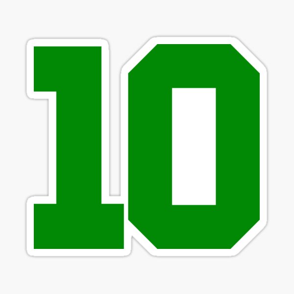 Number 10 Sports Green | Poster