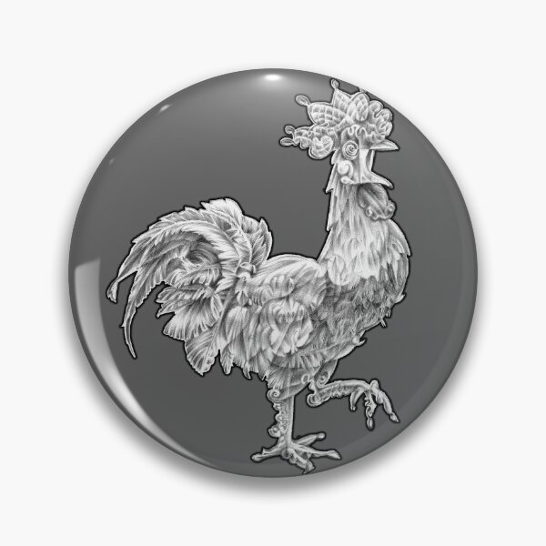 Item preview, Abstract Rooster Graphite Pencil Drawing designed and sold by elfeather.