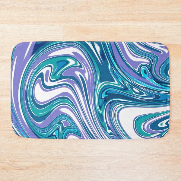 Item preview, Liquid swirl blueish and purple abstract pattern designed and sold by Cattigal.
