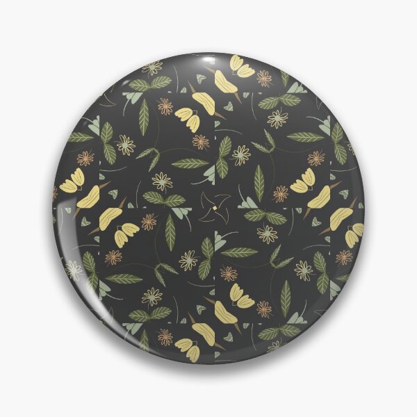 Item preview, Brown and Light Sage Green Nature Leaves Pattern on Black designed and sold by cozycaroline.