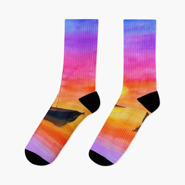 Item preview, Colorful sunset on the lake designed and sold by BhaktiK.