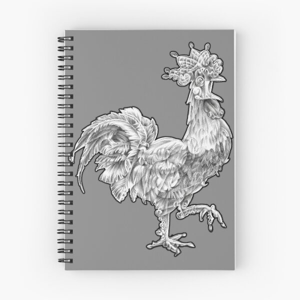 Item preview, Abstract Rooster Graphite Pencil Drawing designed and sold by elfeather.