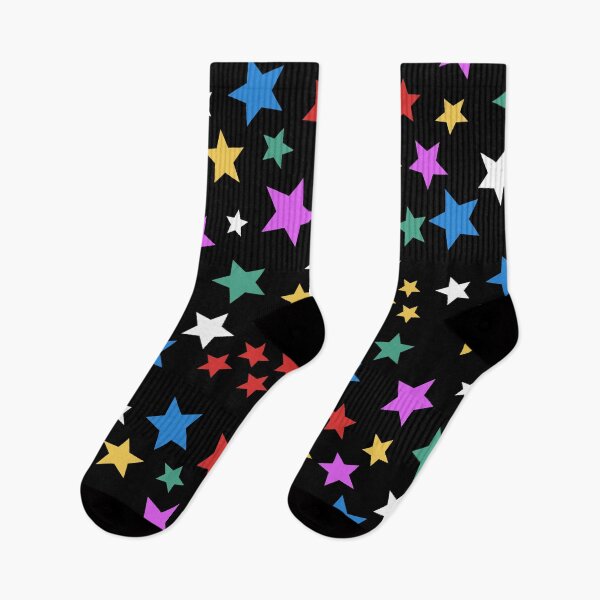 Item preview, Fluorescent Mini Stars on Black Background designed and sold by ledalinda.