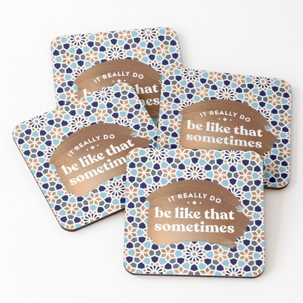 Item preview, It Really Do Be Like That Sometimes – Blue & Rose Gold designed and sold by Cat Coquillette.