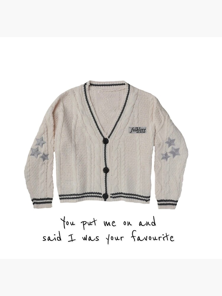 "Cardigan Taylor swift quote" Sticker for Sale by franvcescx Redbubble