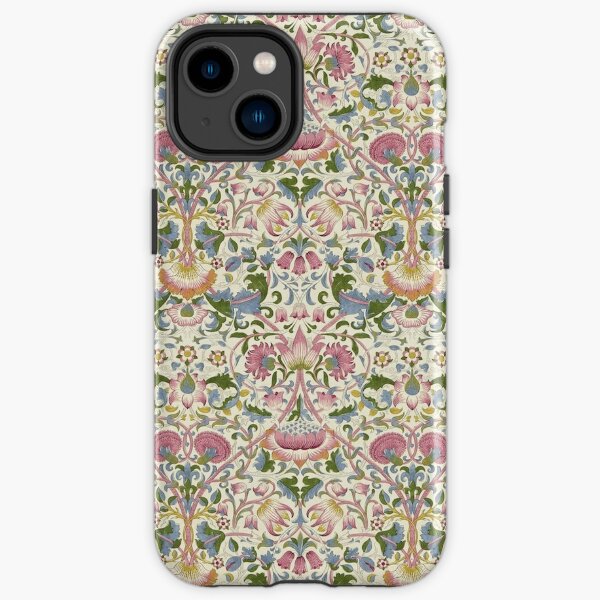 William Morris Pale Pink Blush Blue Woad Vintage Lodden Floral Botanical Pattern iPhone Tough Case