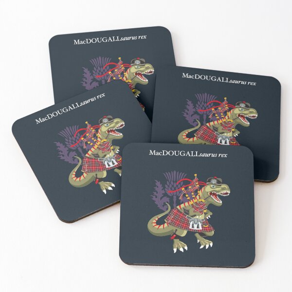 Item preview, Clanosaurus Rex MacDOUGALLsaurus rex MacDougall Scotland Ireland Plaid Family Tartan designed and sold by Lisa Rotenberg.