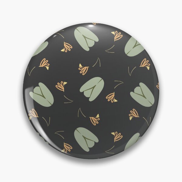 Item preview, Brown,  Light Sage Green and Yellow Nature Leaves Pattern on Black designed and sold by cozycaroline.