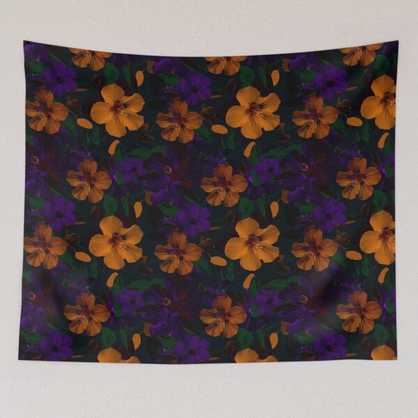 Item preview, Colorido Estampado Floral - Amarillo Y Morado designed and sold by bonfimarts.
