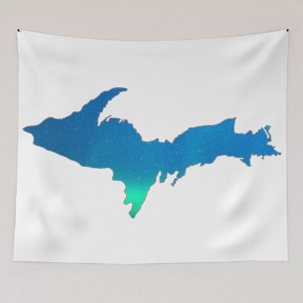 Item preview, Upper Peninsula of Michigan Northern Lights Logo designed and sold by USAMeetsItaly.