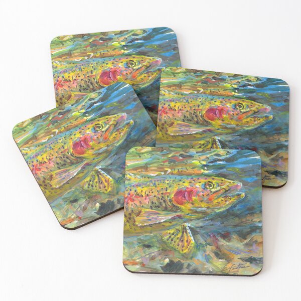 Item preview, Rainbow Trout Portrait designed and sold by elfeather.