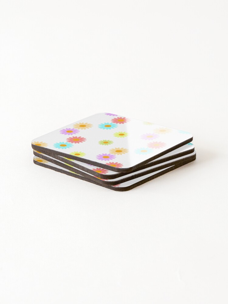 Thumbnail 4 of 5, Coasters (Set of 4), Colorful Daisy designed and sold by RuchiWani.