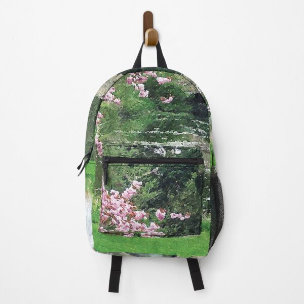 Item preview, Impressionist Art style Garden Lake Bridge Scene designed and sold by Harlake.