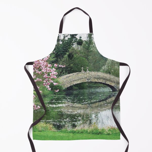 Item preview, Impressionist Art style Garden Lake Bridge Scene designed and sold by Harlake.