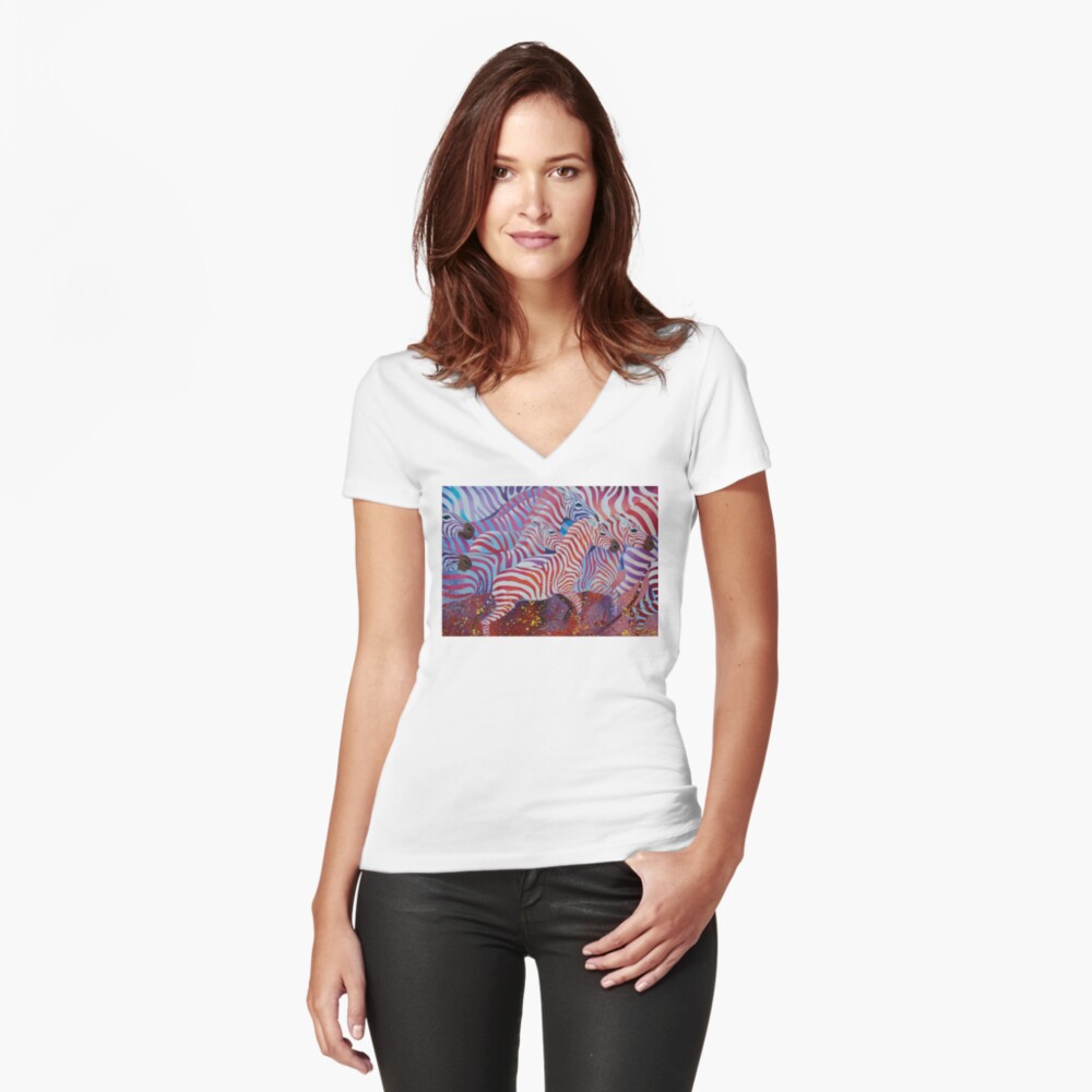 Item preview, Fitted V-Neck T-Shirt designed and sold by Binovska.