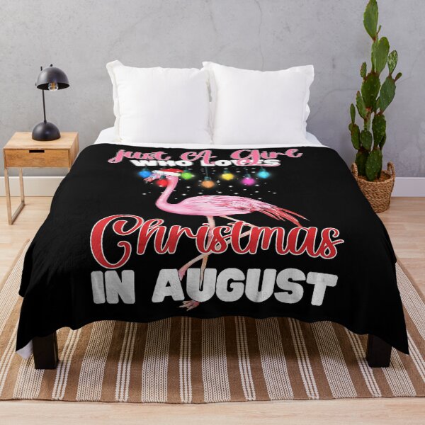 Item preview, Just A Girl Who Loves Christmas In August Flamingo designed and sold by begin-again.